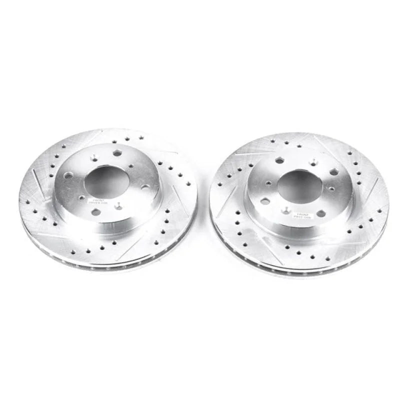 Power Stop Front Drilled & Slotted Rotors Pair fits 1998 1999 Acura CL / 1998-2002 Honda Accord DX / 2000-2002 Honda Accor...