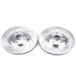 Load image into Gallery viewer, Power Stop Front Drilled &amp; Slotted Rotors Pair fits 2003-2006 Infiniti FX35 / 2003-2006 Infiniti FX45 / 2009 2010 Infiniti...