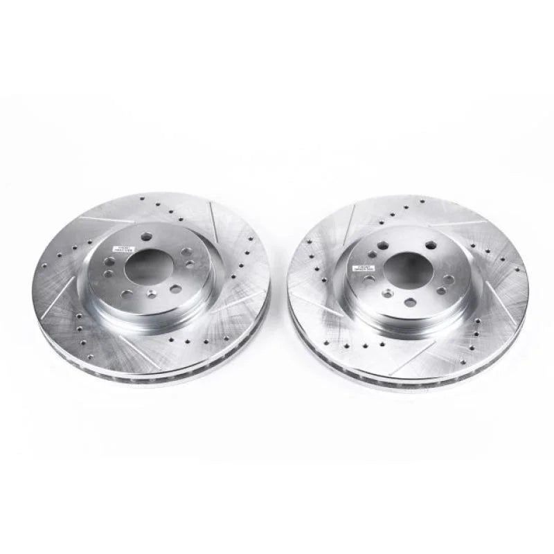 Power Stop Front Drilled & Slotted Rotors Pair fits 2007-2009 Mercedes-Benz ML320 / 2006-2011 Mercedes-Benz ML350 / 2010 2...