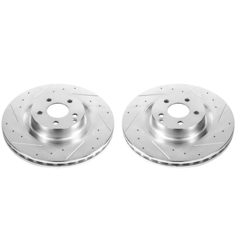 Power Stop Front Drilled & Slotted Rotors Pair fits 2009-2014 Mercedes-Benz CL550 / 2007-2014 Mercedes-Benz CL600 / 2012 2...