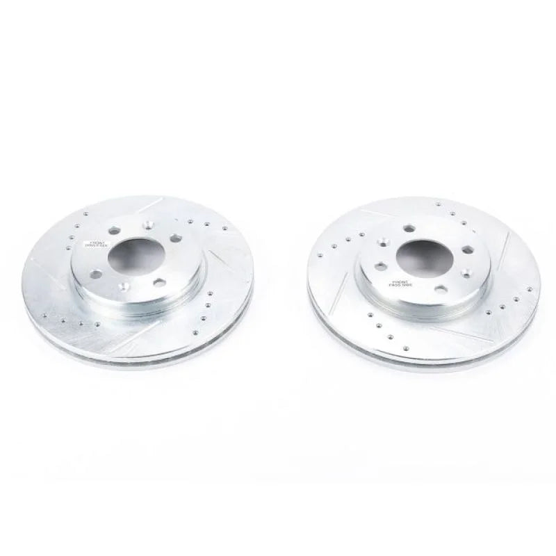 Power Stop Front Drilled & Slotted Rotors Pair fits 2012-2015 Hyundai Accent Gls / 2015-2020 Hyundai Accent / 2012-2014 Hy...