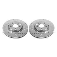 Load image into Gallery viewer, Power Stop Front Drilled &amp; Slotted Rotors Pair fits 2012-2015 land Rover Range Rover / 2017 2018 Polestar / 2012-2018 Volv...