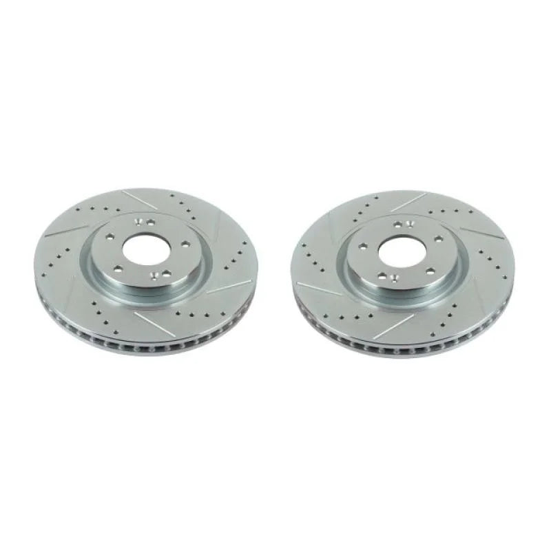 Power Stop Front Drilled & Slotted Rotors Pair fits 2012-2017 Hyundai Azera / 2014-2017 Hyundai Azera LIMITED / 2019-2025 ...