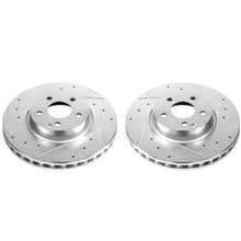 Load image into Gallery viewer, Power Stop Front Drilled &amp; Slotted Rotors Pair fits 2013 2014 Mercedes-Benz C300 / 2008-2012 2014 2015 Mercedes-Benz C350 ...