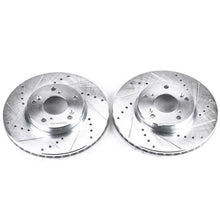 Load image into Gallery viewer, Power Stop Front Drilled &amp; Slotted Rotors Pair fits 2014 2015 Acura ILX / 2014 Acura ILX Hybrid / 1998-2005 Honda Accord D...