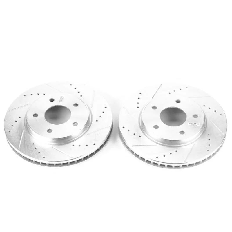 Power Stop Front Drilled & Slotted Rotors Pair fits 2015-2018 Chevrolet City Express / 2013-2025 Nissan Leaf S / 2011-2019...