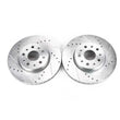 Load image into Gallery viewer, Power Stop Front Drilled &amp; Slotted Rotors Pair fits 2016-2019 Cadillac CT6 / 2014-2019 Cadillac CTS / 2014-2016 Cadillac C...