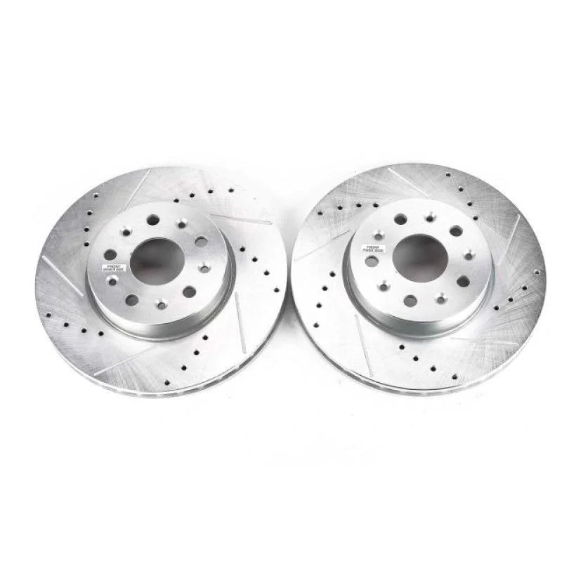 Power Stop Front Drilled & Slotted Rotors Pair fits 2016-2019 Cadillac CT6 / 2014-2019 Cadillac CTS / 2014-2016 Cadillac C...