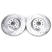 Load image into Gallery viewer, Power Stop Front Drilled &amp; Slotted Rotors Pair fits 2019 2020 Audi A3 Quattro / 2019-2025 Audi Q3 / 2015-2020 Audi S3 / 20...