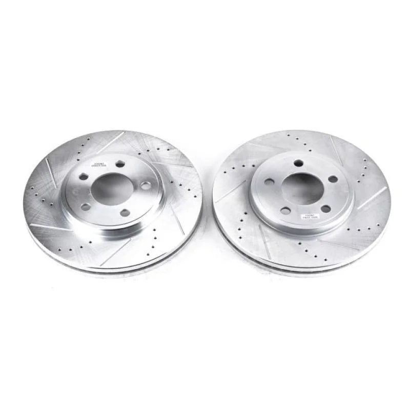 Power Stop Front Drilled & Slotted Rotors Pair fits Ford Crown / 2003-2011 Ford Crown Victoria / 2003-2010 Lincoln Town Car