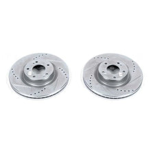 Load image into Gallery viewer, Power Stop Front Drilled &amp; Slotted Rotors Pair fits Hyundai Genesis / 2009-2011 Hyundai Genesis 3.8L / 2010-2016 Hyundai G...