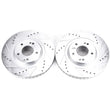 Load image into Gallery viewer, Power Stop Front Drilled &amp; Slotted Rotors Pair fits Hyundai Santa / 2013-2018 Hyundai Santa Fe / 2015-2020 Kia Sorento EX ...