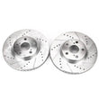 Load image into Gallery viewer, Power Stop Front Drilled &amp; Slotted Rotors Pair fits Pontiac Vibe / 2009 2010 Pontiac Vibe AWD / 2008-2014 Scion xD / 2009-...
