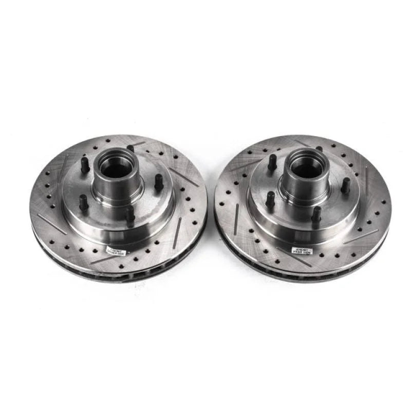 Power Stop Front Evolution Drilled & Slotted Rotors - Main Product View