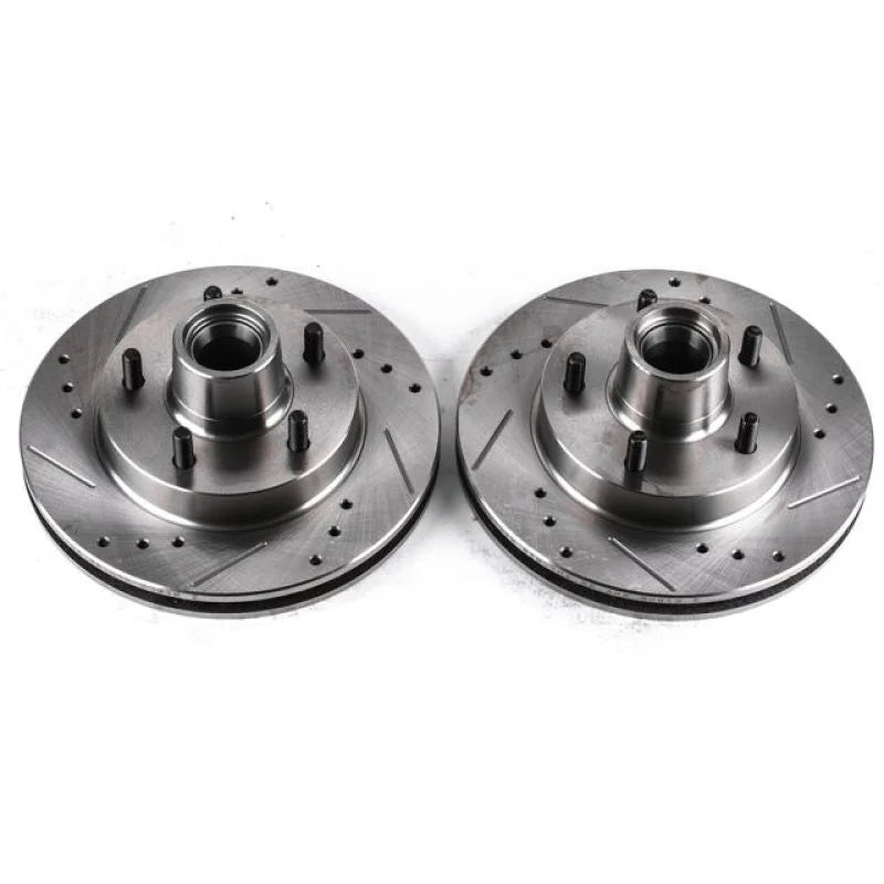Power Stop Front Evolution Drilled & Slotted Rotors - Pair fits 1982-1995 Buick / Chevrolet / GMC - Main Product View