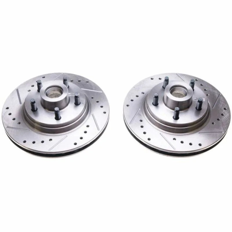 Power Stop Front Evolution Drilled & Slotted Rotors - Main Product View