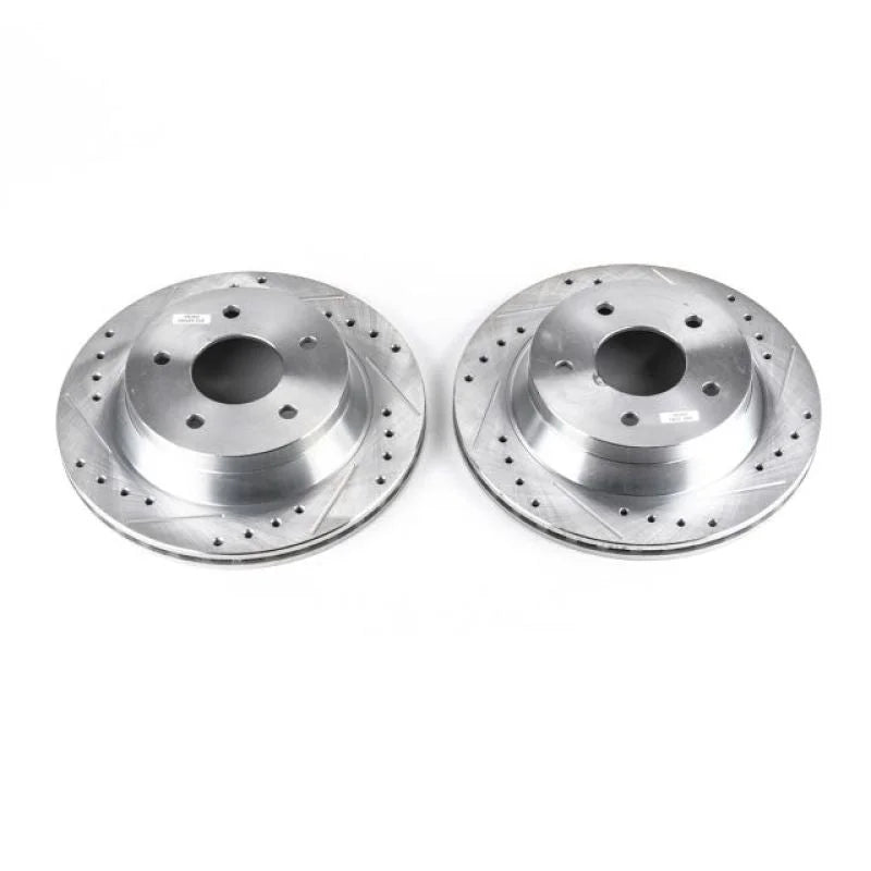 Power Stop Front Evolution Drilled & Slotted Rotors - Pair fits 1984-1987 Chevrolet Corvette - Main Product View