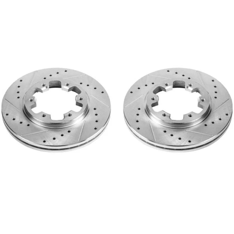 Power Stop Front Evolution Drilled & Slotted Rotors - Main Product View