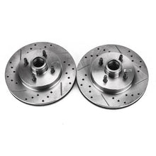 Load image into Gallery viewer, Power Stop Front Evolution Drilled &amp; Slotted Rotors - Pair fits 1987-1993 Ford Mustang GT - Main Product View