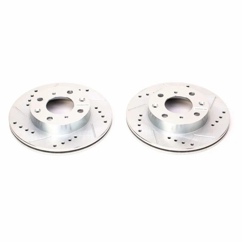 Power Stop Front Evolution Drilled & Slotted Rotors - Main Product View