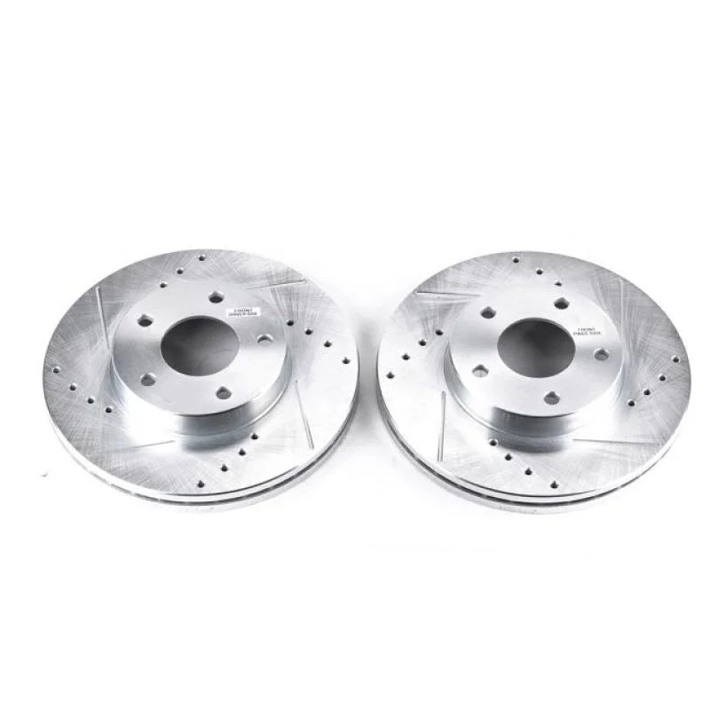 Power Stop Front Evolution Drilled & Slotted Rotors - Main Product View