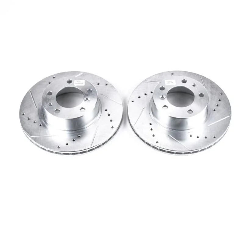 Power Stop Front Evolution Drilled & Slotted Rotors - Main Product View