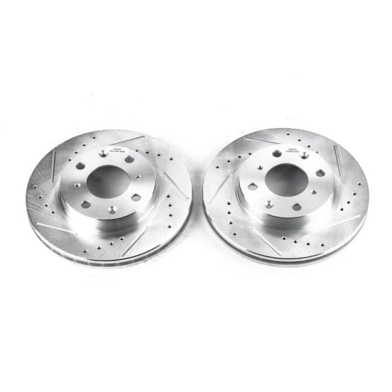 Power Stop Front Evolution Drilled & Slotted Rotors - Main Product View