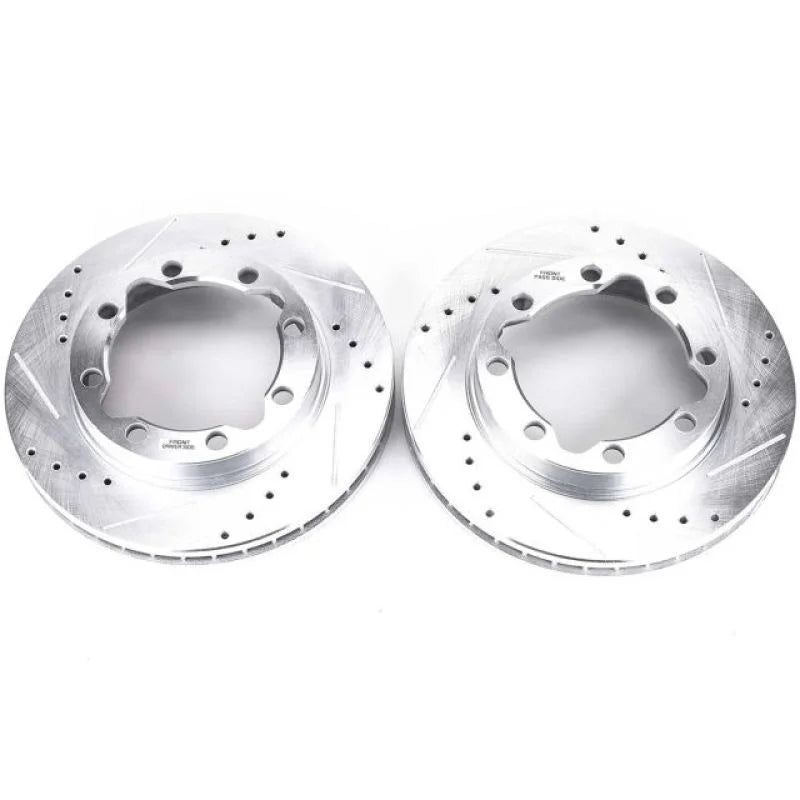 Power Stop Front Evolution Drilled & Slotted Rotors - Main Product View