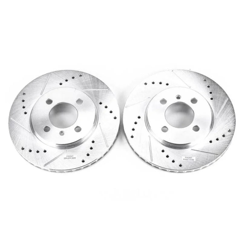 Power Stop Front Evolution Drilled & Slotted Rotors - Main Product View