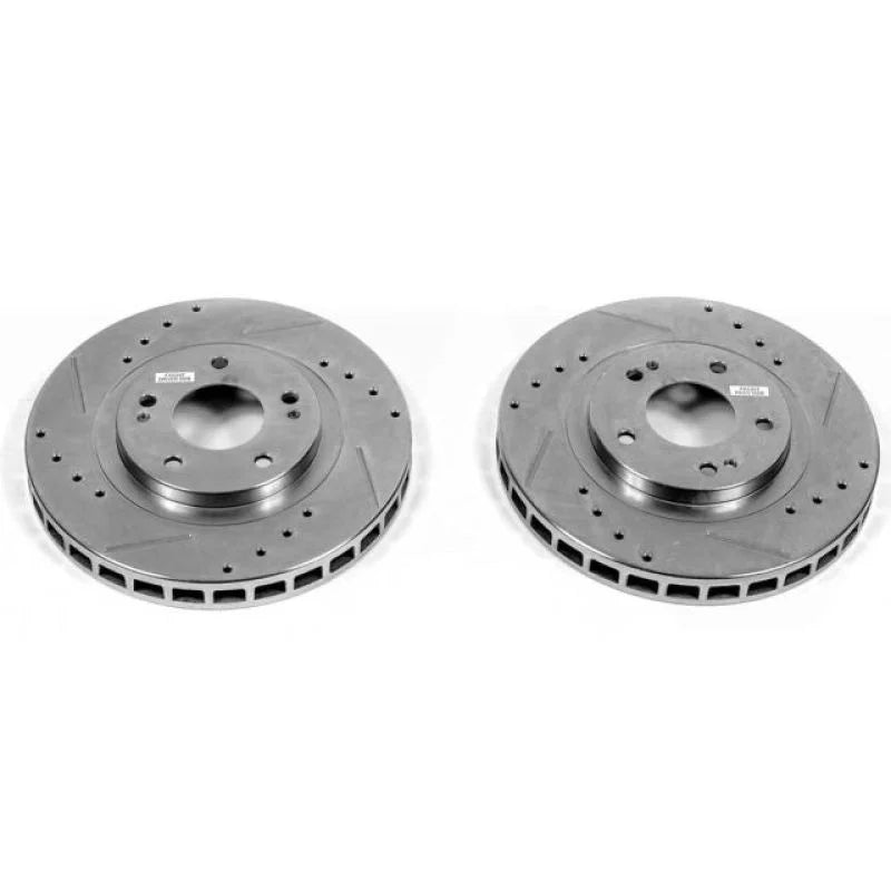 Power Stop Front Evolution Drilled & Slotted Rotors - Main Product View