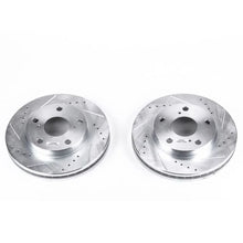 Load image into Gallery viewer, Power Stop Front Evolution Drilled &amp; Slotted Rotors - Pair fits 1992-2001 Toyota Camry - Main Product View