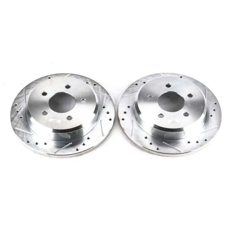 Power Stop Front Evolution Drilled & Slotted Rotors - Pair fits 1993 Ford Mustang SVT Cobra - Main Product View