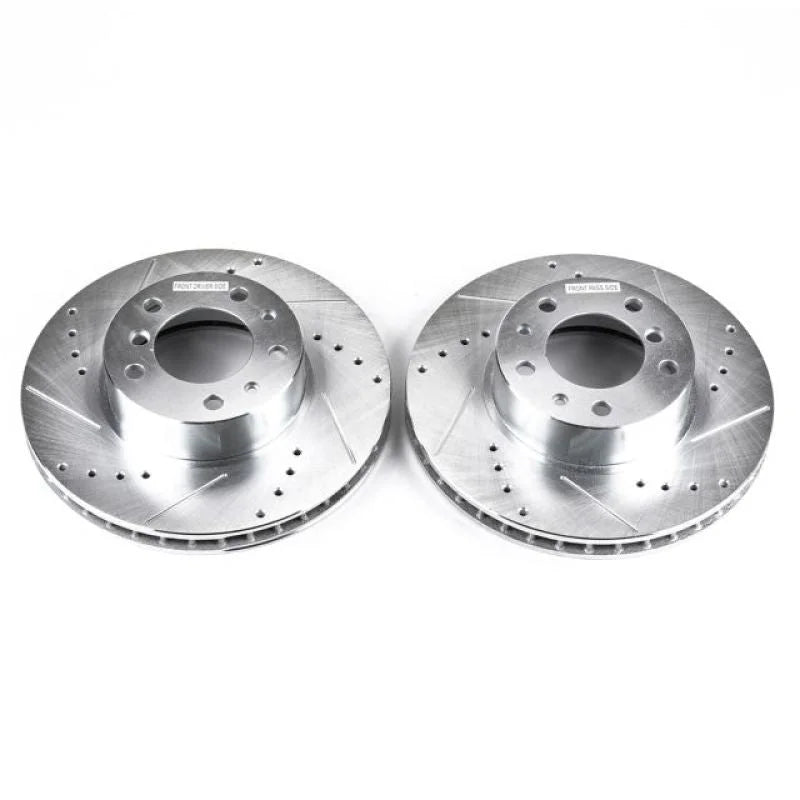 Power Stop Front Evolution Drilled & Slotted Rotors - Main Product View