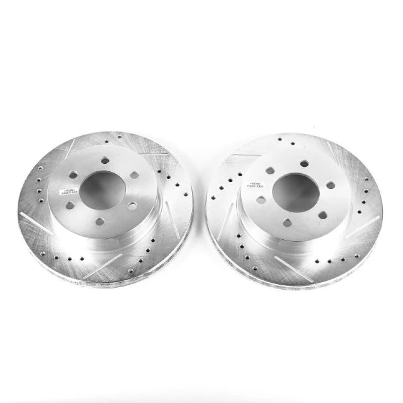Power Stop Front Evolution Drilled & Slotted Rotors - Pair fits 1997-2002 Dodge Dakota / DURANGO - Main Product View