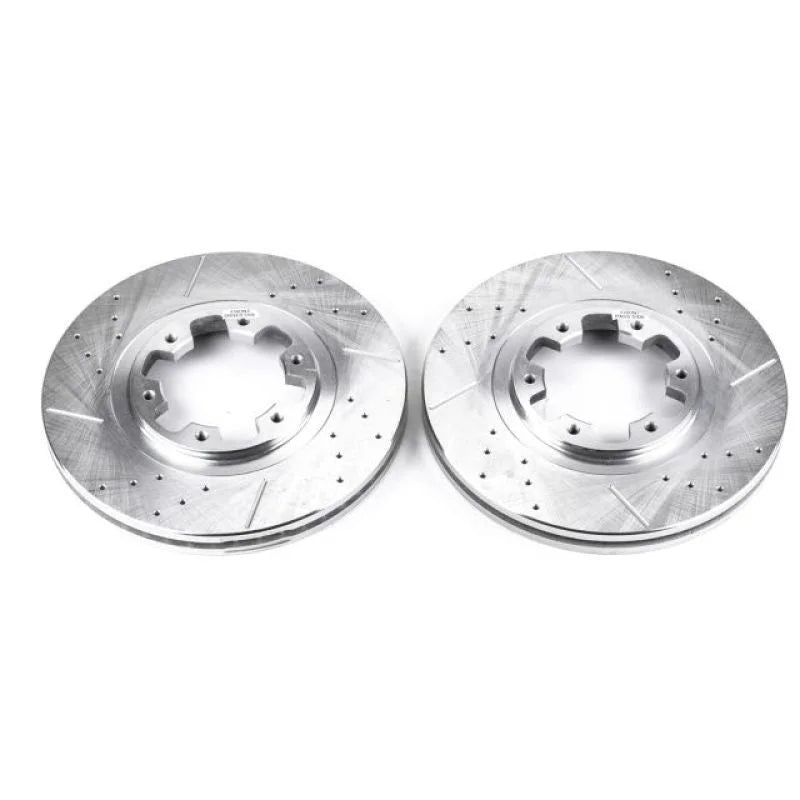 Power Stop Front Evolution Drilled & Slotted Rotors - Main Product View