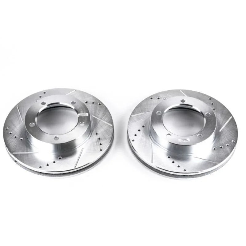 Power Stop Front Evolution Drilled & Slotted Rotors - Main Product View