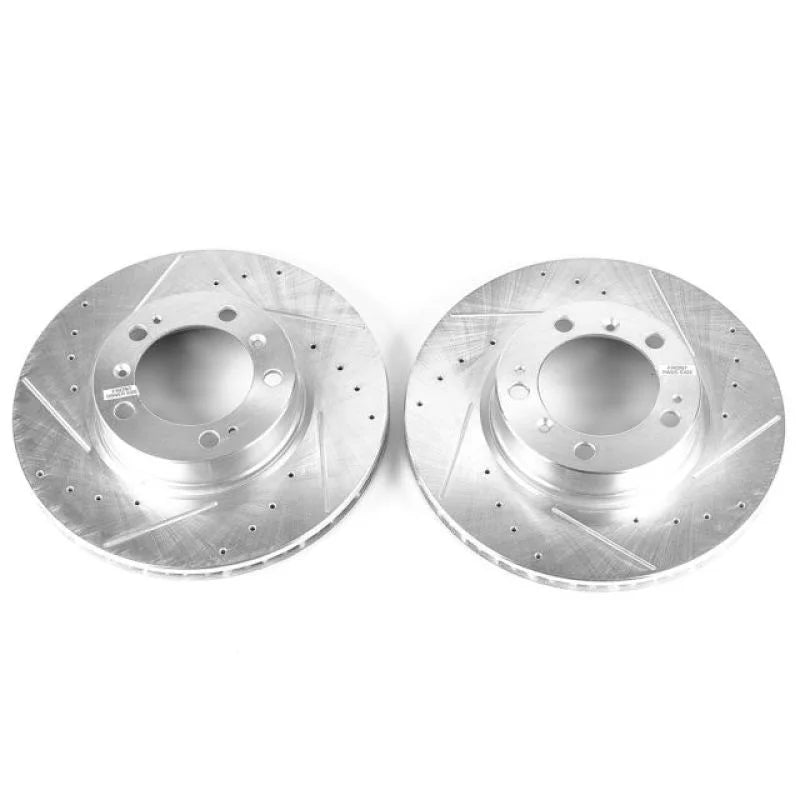 Power Stop Front Evolution Drilled & Slotted Rotors - Main Product View