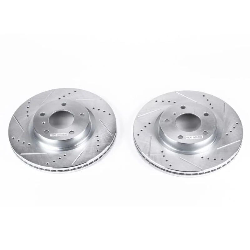 Power Stop Front Evolution Drilled & Slotted Rotors - Main Product View