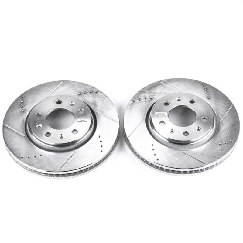 Power Stop Front Evolution Drilled & Slotted Rotors - Main Product View