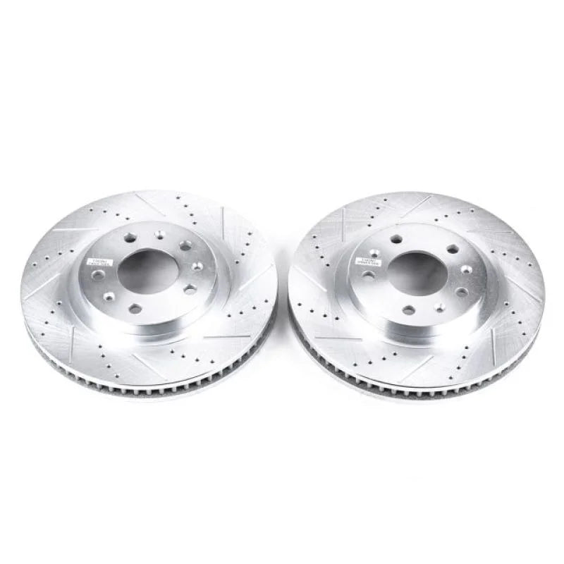 Power Stop Front Evolution Drilled & Slotted Rotors - Main Product View