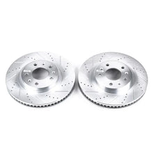 Load image into Gallery viewer, Power Stop Front Evolution Drilled &amp; Slotted Rotors - Main Product View