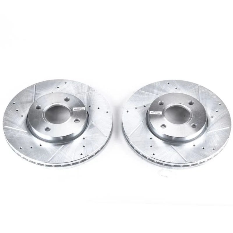 Power Stop Front Evolution Drilled & Slotted Rotors - Main Product View
