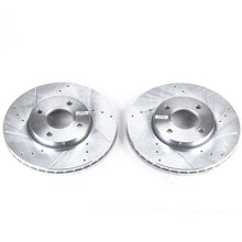 Load image into Gallery viewer, Power Stop Front Evolution Drilled &amp; Slotted Rotors - Main Product View