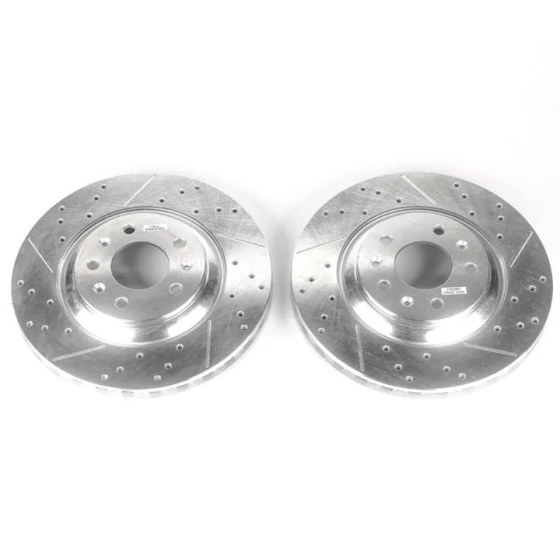 Power Stop Front Evolution Drilled & Slotted Rotors - Main Product View