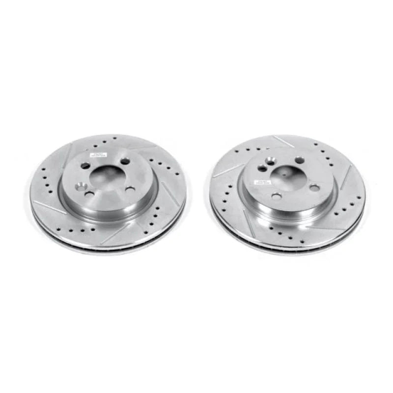 Power Stop Front Evolution Drilled & Slotted Rotors - Main Product View