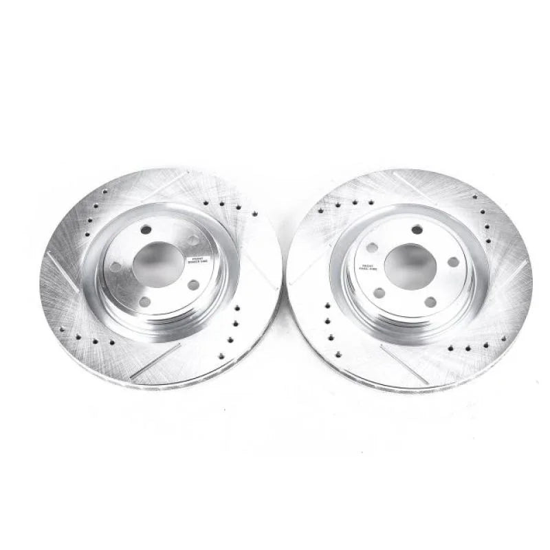 Power Stop Front Evolution Drilled & Slotted Rotors - Pair fits 2007-2010 Chevrolet Cobalt / HHR - Main Product View
