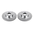 Load image into Gallery viewer, Power Stop Front Evolution Drilled &amp; Slotted Rotors - Pair fits 2007-2019 BMW X5 / X6 - Main Product View