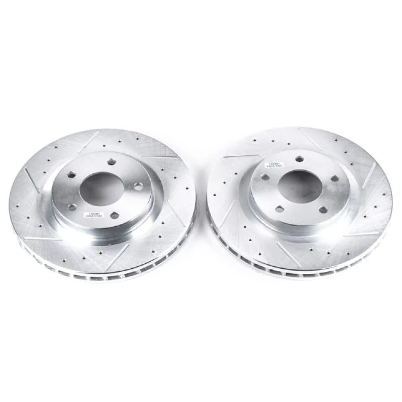 Power Stop Front Evolution Drilled & Slotted Rotors - Pair fits 2007-2024 Chrysler / Dodge / Jeep - Main Product View