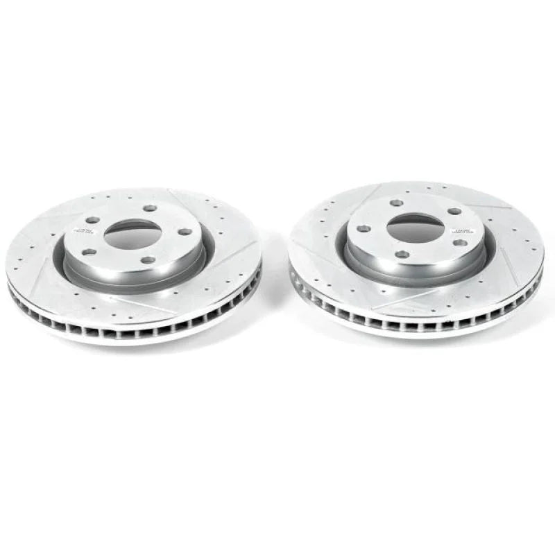 Power Stop Front Evolution Drilled & Slotted Rotors - Pair fits 2008-2009 Pontiac G8 - Main Product View