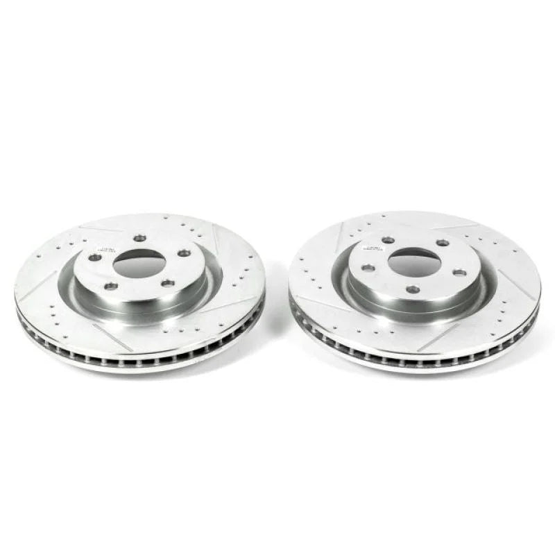 Power Stop Front Evolution Drilled & Slotted Rotors - Pair fits 2008-2009 Pontiac G8 GT - Main Product View